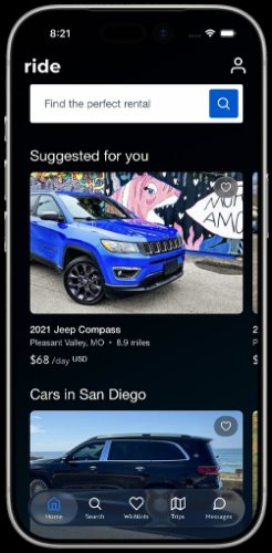 App screen - Browse rentals