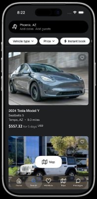 App screen - Search